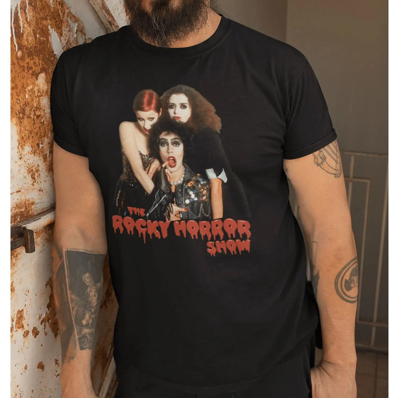 Rocky Horror Show T Shirt - Frank N Furter Magenta & Columbia