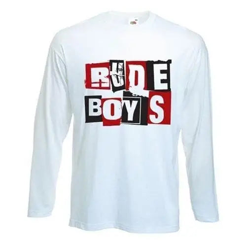 Rude Boys Long Sleeve T-Shirt S / White