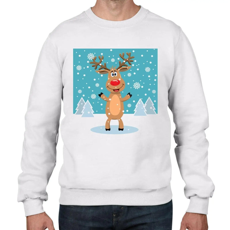 Rudolph Reindeer and Snow Flakes Christmas Men&