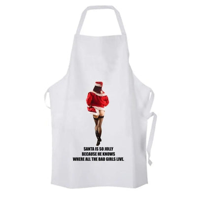 Santa Bad Girls Christmas Chefs Apron