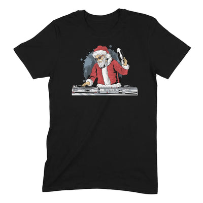 Santa Claus DJ Christmas Decks Mens T Shirt - Mens T-Shirt