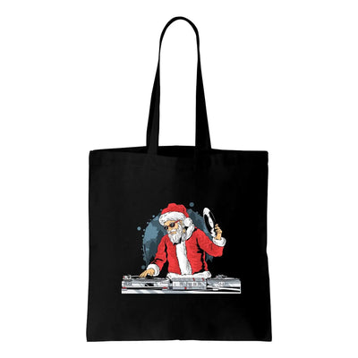 Santa Claus DJ Christmas Decks Shoulder Shopping Tote Bag