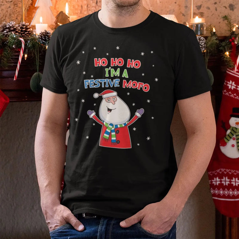 Santa Claus Festive Mofo Funny Men’s Christmas T-Shirt