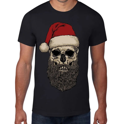 Santa Claus Hipster Beard Christmas Men's T-Shirt 3XL