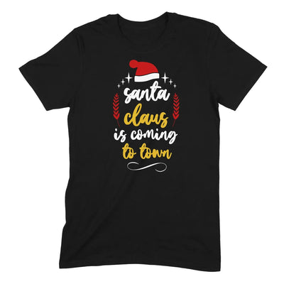 Santa Claus is Coming to Town Christmas Hat Mens T Shirt