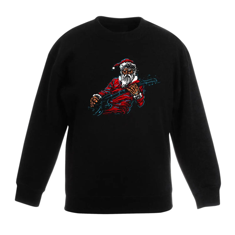 Santa Claus Rock Guitarist Christmas Childrens Unisex Kids