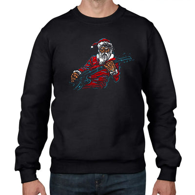 Santa Claus Rock Guitarist Christmas Mens Sweatshirt Jumper