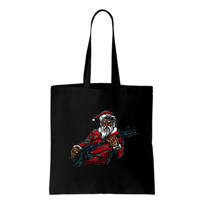Santa Claus Rock Guitarist Christmas Shoulder Shopping Tote