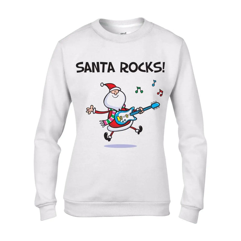 Santa Claus Rocks Funny Christmas Women&