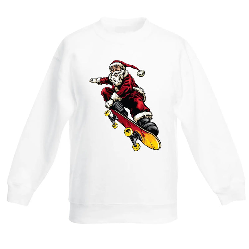 Santa Claus Skateboarder Christmas Childrens Unisex Kids
