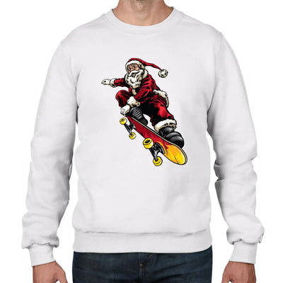 Santa Claus Skateboarder Christmas Mens Sweatshirt Jumper