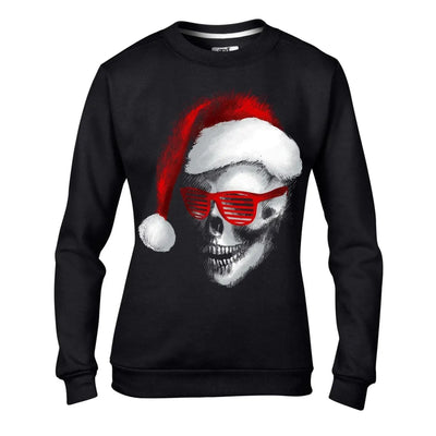 Santa Claus Skull Father Christmas Bah Humbug Women's Sweater \ Jumper XL