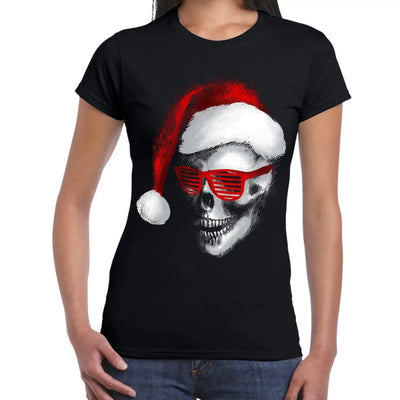 Santa Claus Skull Father Christmas Bah Humbug Women's T-Shirt S
