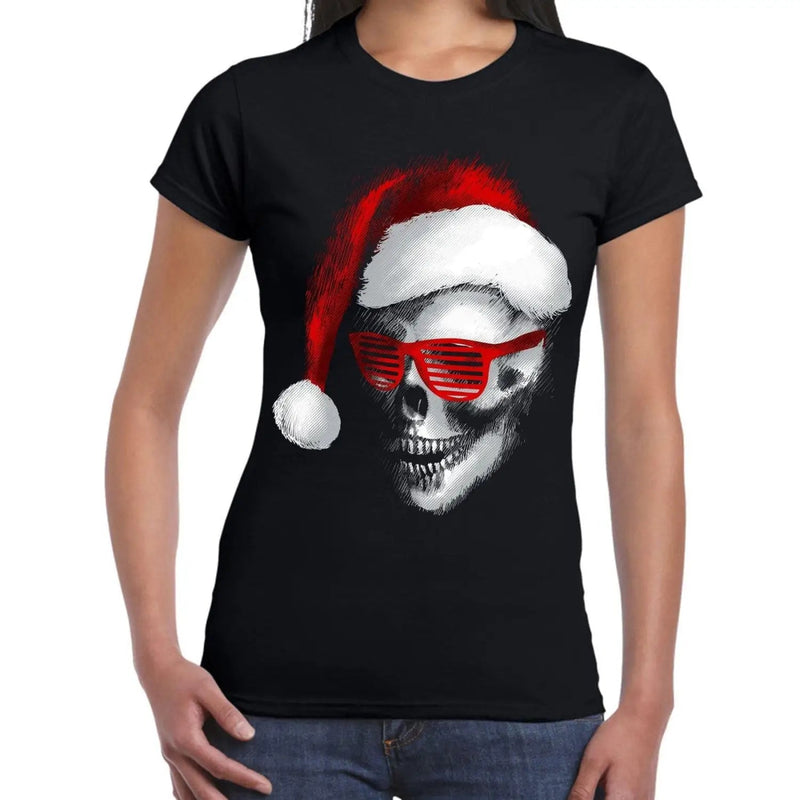 Santa Claus Skull Father Christmas Bah Humbug Women&