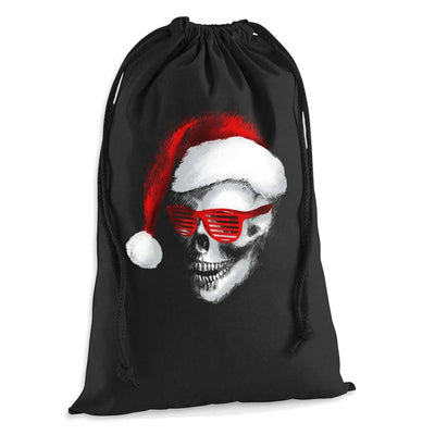 Santa Claus Skull Father Christmas Presents Stocking Drawstring Sack