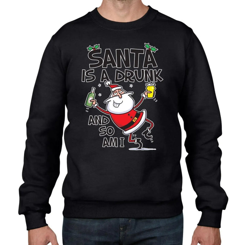 Santa is a Drunk, and so am I Funny Christmas Men&