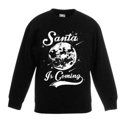 Santa Is Coming Father Christmas Kids Sweater \ Jumper 9-11