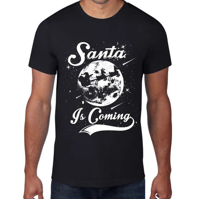 Santa Is Coming Father Christmas Men's T-Shirt XL