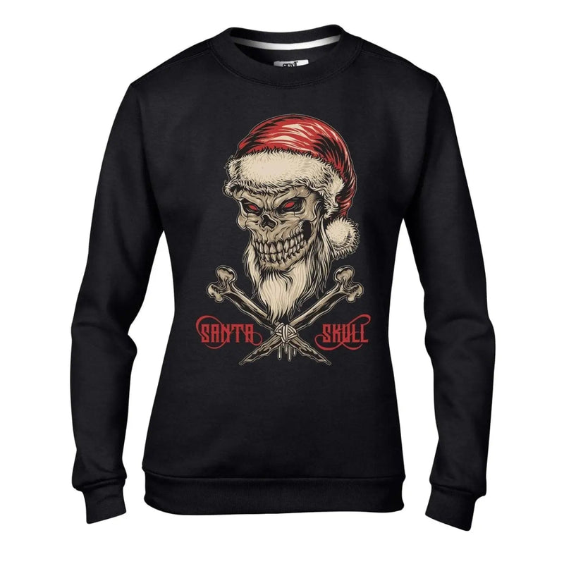 Santa Skull and Cross Bones Christmas Women&