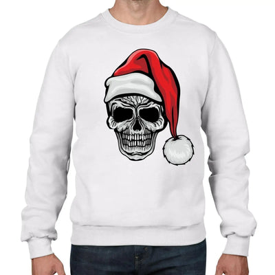 Santa Skull Skeleton Hipster Christmas Mens Sweatshirt Jumper M