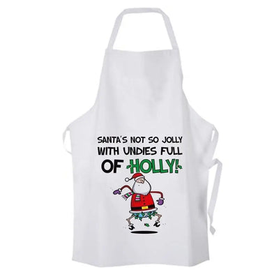 Santa's Not So Jolly Christmas Chefs Apron