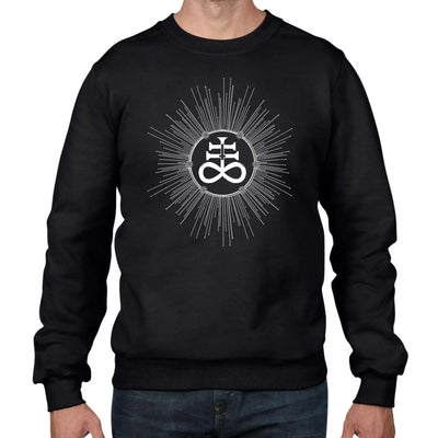 Satanic Cross Inverted Leviathan Men's Sweatshirt Jumper S / Black