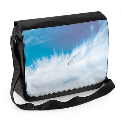 Seagull in Sky Laptop Messenger Bag