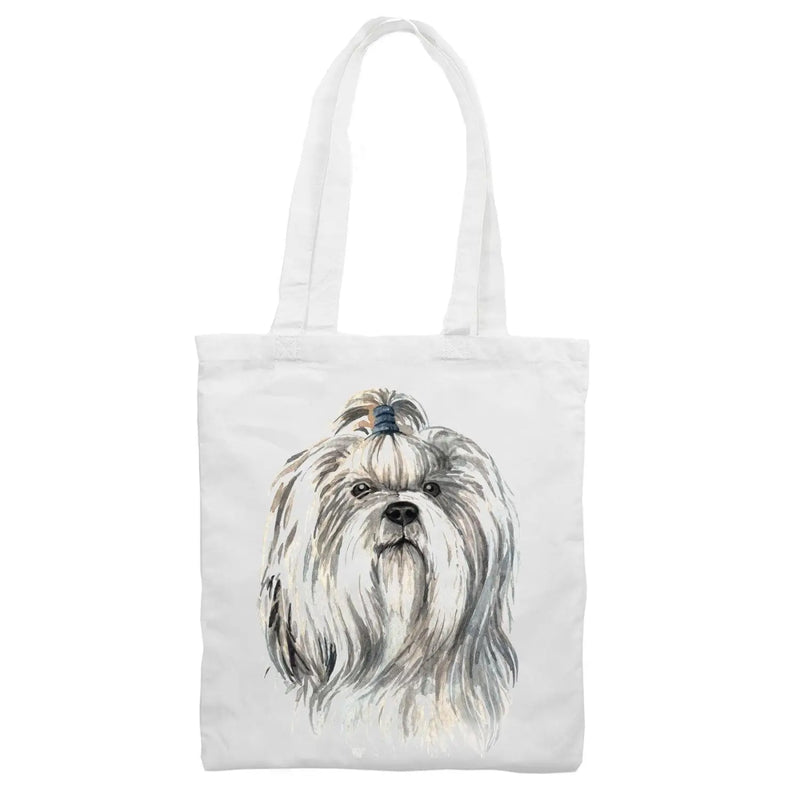 Shih Tzu Portrait Cute Dog Lovers Gift Tote Shoulder Shopping Bag