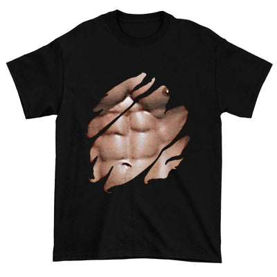 Six Pack Muscles Fancy Dress Men's T-Shirt L