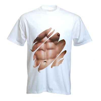 Six Pack Muscles Fancy Dress T-Shirt XXL