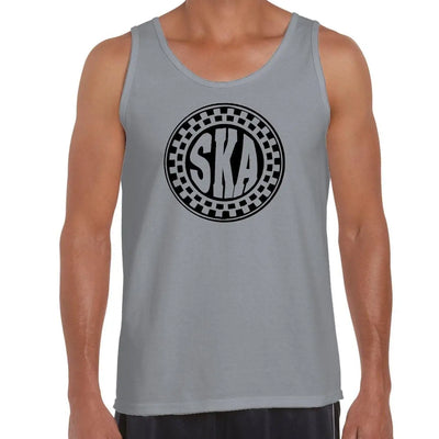 Ska Circle Logo Men's Tank Vest Top L / Light Grey