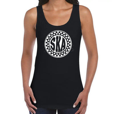 Ska Circle Logo Women's Tank Vest Top XXL / Black