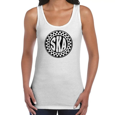 Ska Circle Logo Women's Tank Vest Top XXL / White