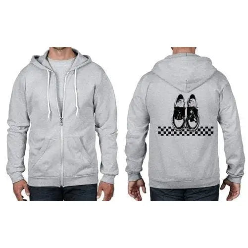 Ska Dancing Shoes Full Zip Hoodie 3XL / Light Grey