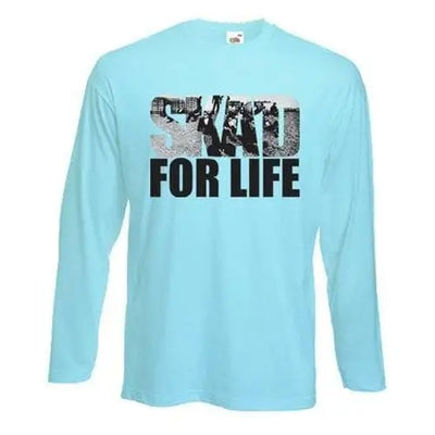 Ska For Life Long Sleeve T-Shirt S / Light Blue