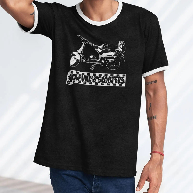 Ska Punk & Scooters Contrast Ringer Mod T-Shirt