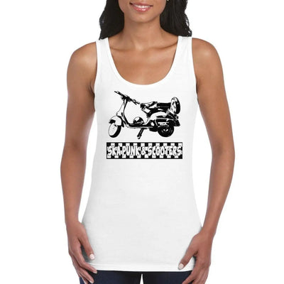 Ska Punk & Scooters Mod Womens Vest Top L / White