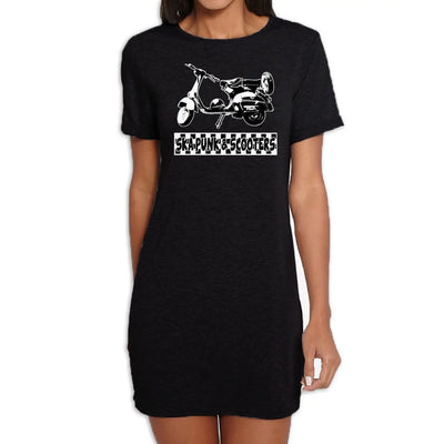 Ska Punk & Scooters Women's Mod T-Shirt Dress XL / Black