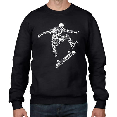 Skateboarder Cool Men's Sweatshirt Jumper S / Black