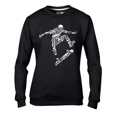 Skateboarder Cool Women's Sweatshirt Jumper L / Black