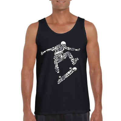 Skateboarder Men's Vest Tank Top 7-8 / Black