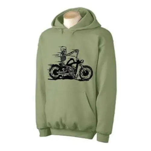 Skeleton Biker Hoodie XL / Khaki