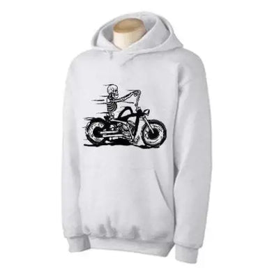 Skeleton Biker Hoodie XL / Light Grey