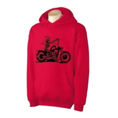 Skeleton Biker Hoodie XL / Red