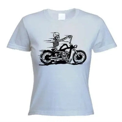 Skeleton Biker Women's T-Shirt L / Light Grey