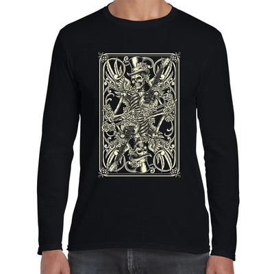 Skeleton Playing Card Long Sleeve T-Shirt