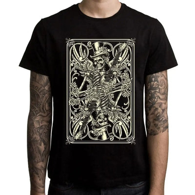 Skeleton Playing Card Men's T-Shirt