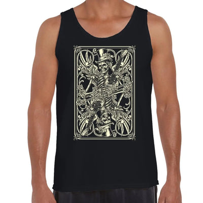 Skeleton Playing Card Men's Tank Vest Top S