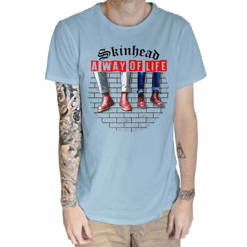 Skinhead A Way of Life Boots Men’s T-Shirt - S / Light Blue