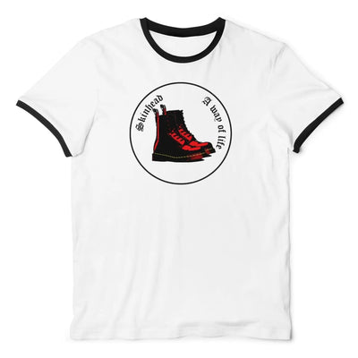 Skinhead A Way of Life Contrast Ringer T-Shirt S / White